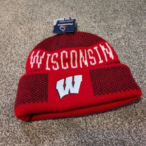 Fanatics Red Wisconsin Knit Beanie